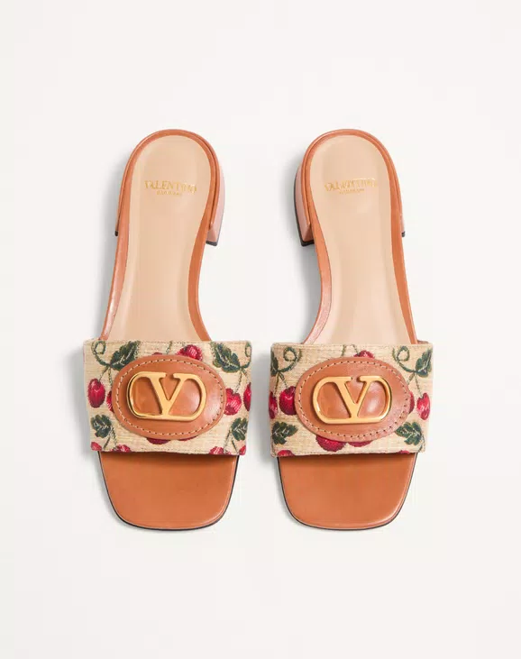 Valentino Vlogo Signature Cherryfic Slide Sandal 20Mm - Image 5